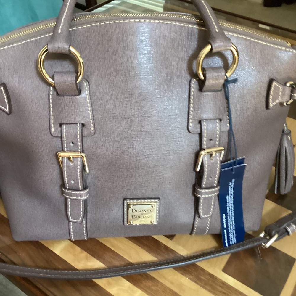 NWT DOONEY &BOURKE FLORENTINE BRISTOL TASSELED SATCHEL ELEPHANT
